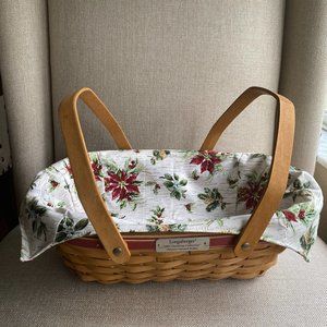 Longaberger Poinsettia Nature's Garland Basket 2006 Christmas Collection NEW